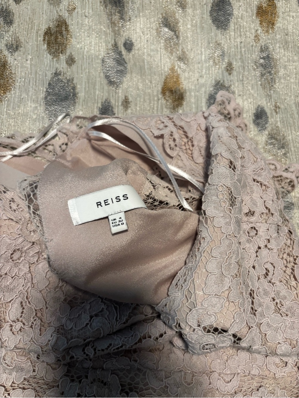 Reiss Lace Slip Dress in Blush